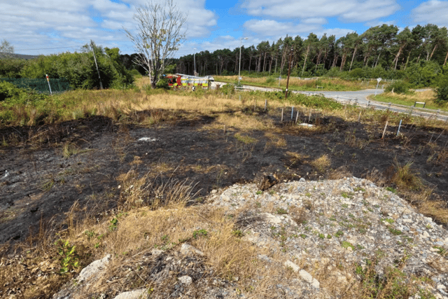 Fire crew tackles 'out of control' bonfire 