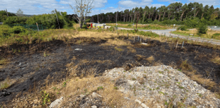 Fire crew tackles 'out of control' bonfire 