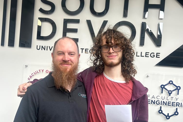 A Levels SDUTC Jayden Yapp with proud dad Chris. 