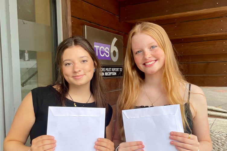 All A stars, As and a distinction for Sadie Davies and Millie Hedden TCS