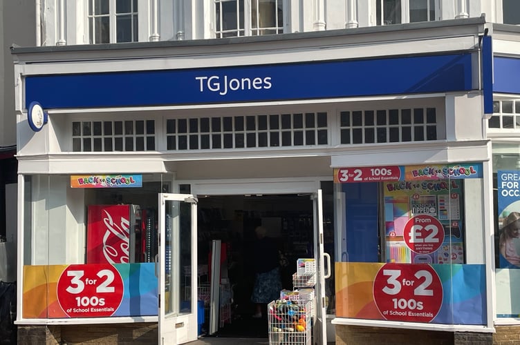 TG Jones, formerly WH Smith, Regent Street Teignmouth August 2025