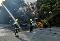 Accidental tractor fire extinguished by Devon crews