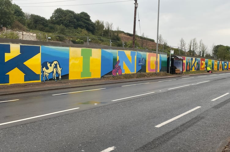 Kingskerswell hoarding mural by Szabotage
