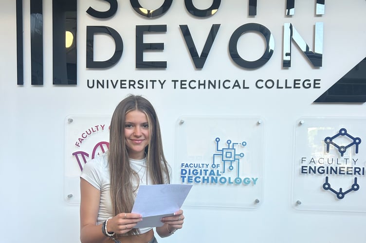 GCSE Levels results day at the South Devon University Technical College
Keira Harvey will be returning to SDUTC to continue her engineering studies in September