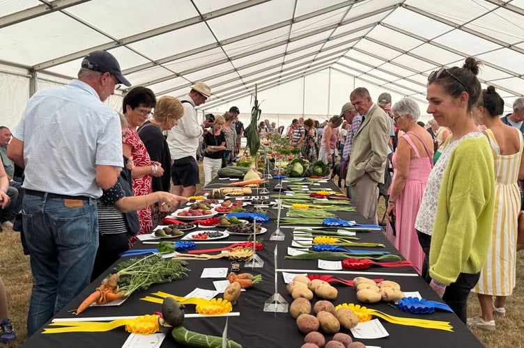The Horticultural Marquee was home to a wonderful display of locally grown produce, flowers and crafts.  AQ 1020
