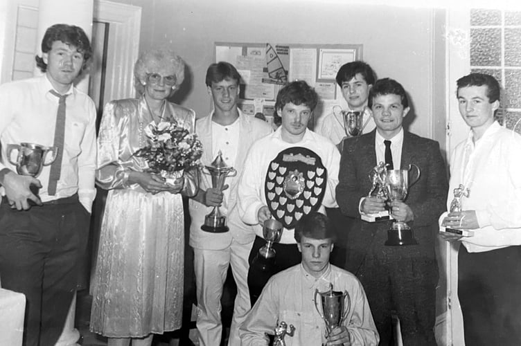 Presentation night for Dawlish Boxing Club in June 1986 at Stonelands Hotel.