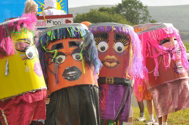 Moretonhampstead Carnival. Moreton's take on the Spice Girls