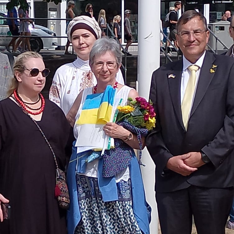 MP Martin Wrigley attended the Ukrainian Independence event in Dawlish.