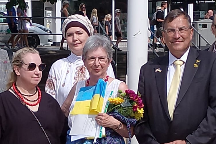 MP Martin Wrigley attended the Ukrainian Independence event in Dawlish.
