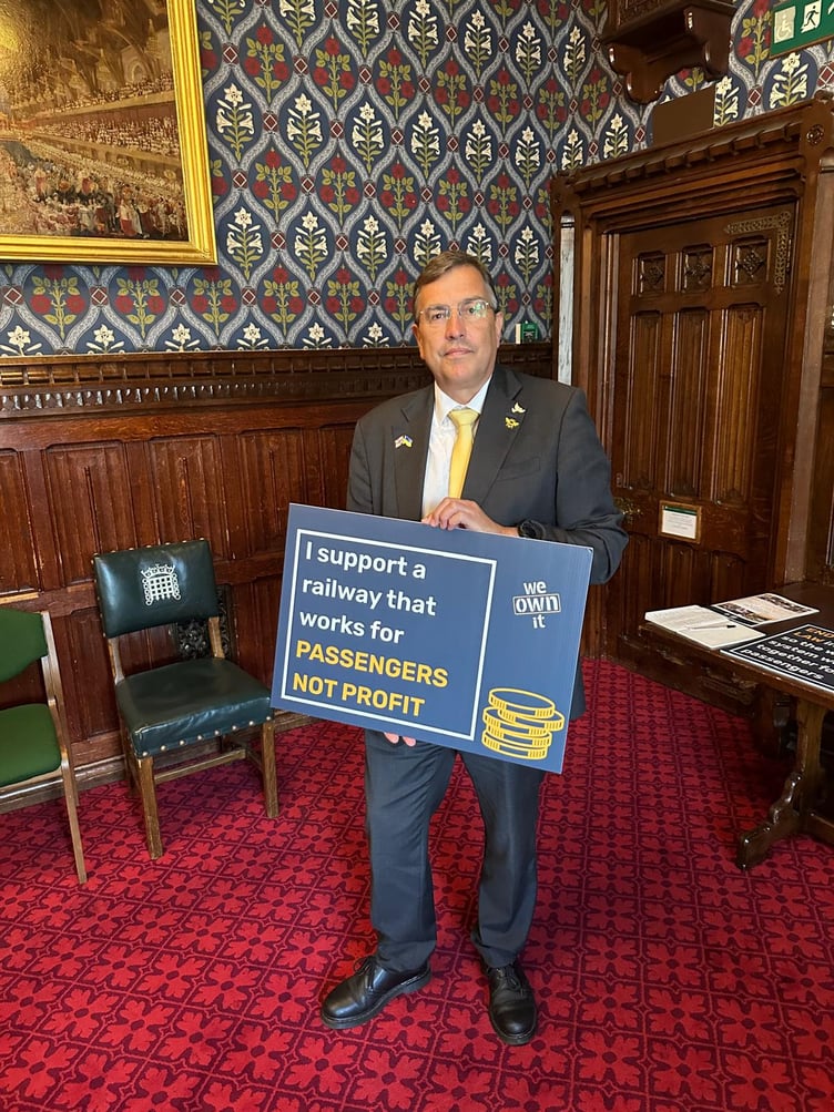 MP Martin Wrigley supports rail campaign