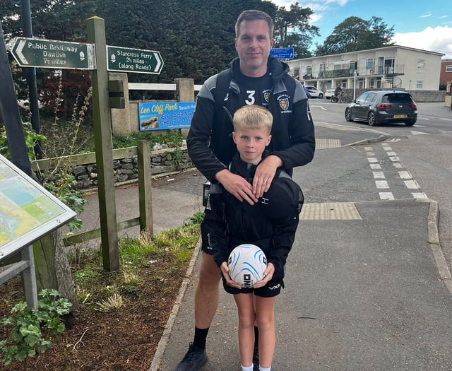Father and son tackle rugby walk for mental health