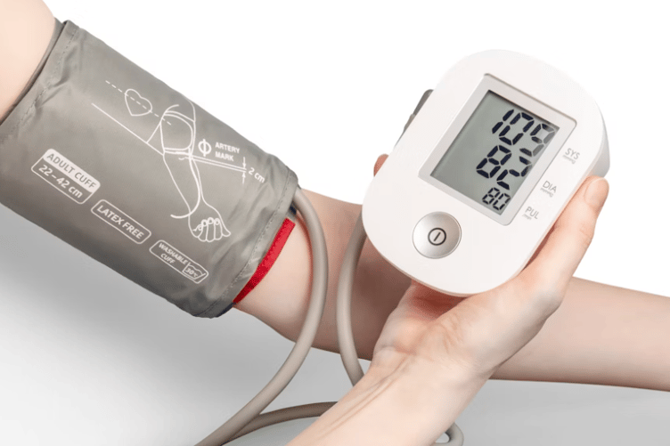 Blood pressure monitor stock image