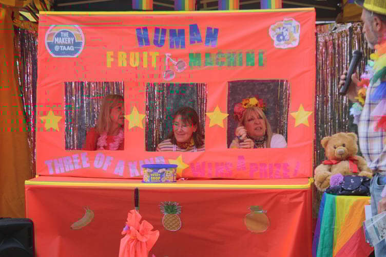 The Alice Cross Human Fruit machine created by Sam Lock at The Makery