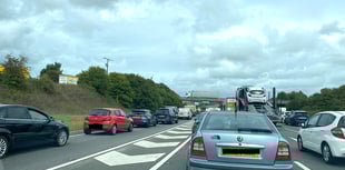 Lorry fire blocks A38 as traffic slows eastbound 
