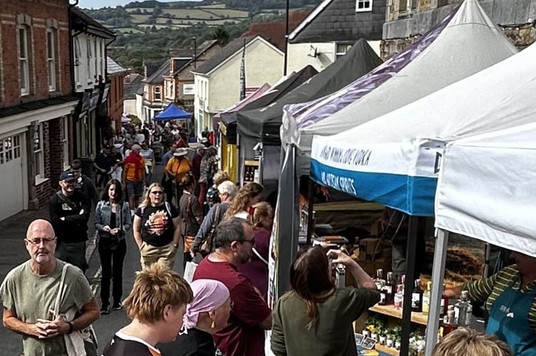 Crowds flocked to Bovey Festival. 
