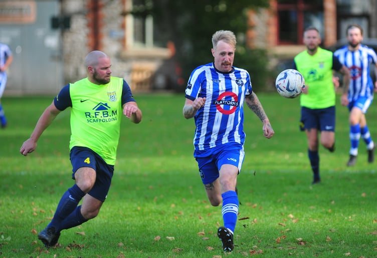 South Devon Football League Premier Division. Newton Abbot 66 versus Lakeside Athletic. A 2-1 win for '66