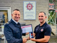 Long service award for fire fighter