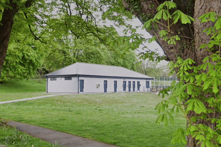 The pavilion at Baker's Park, Newton Abbot