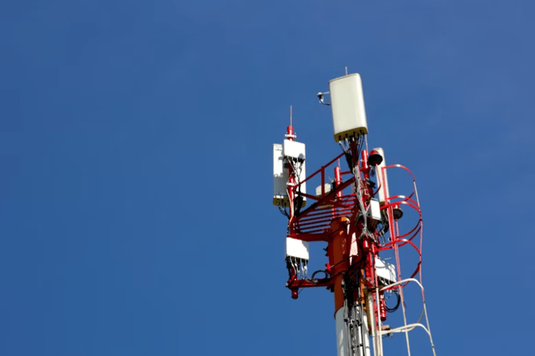 5G tower stock image