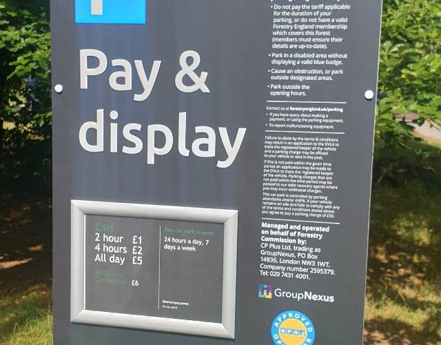 Parking charges now in force at Mamhead. Photo Teignmouth Community Facebook 