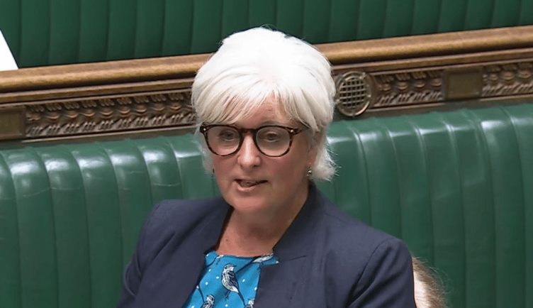South Devon MP Caroline Voaden speaking in the House of Commons