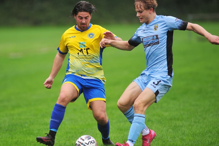 South Devon Football League Division 1. Watts Blake Bearne versus Buckland Athletic 2nds. Victory for the Claymen with a resounding 4-0 win over Buckland's reserve team
