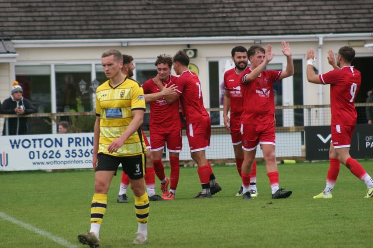 Ilfracombe celebrate taking the lead against Buckland