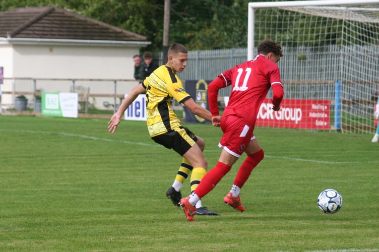 Igor Piewiszko with eyes on the ball for Buckland
