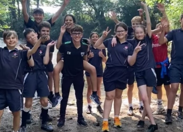Members of Teign School's popular running club