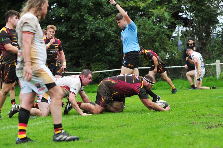 Rugby. Counties 1 Tribute Ale Western League. Newton Abbot versus Okehampton. Despite both sides level at half time Okehampton pulled out the stops in the second half and took away a 56-33 win