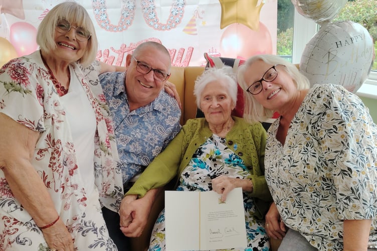 100-year-old Kathy Mould celebrates with family 