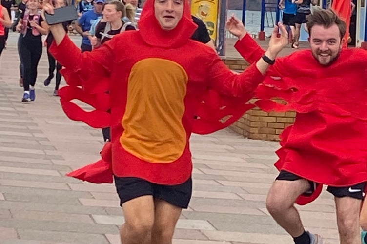 Shell-ebrating in style at the seventh anniversary Teignmouth Promenade parkrun.