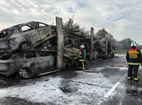 Lorry fire closes M5 today