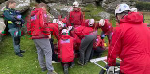 Climber rescued after falling at Hound Tor