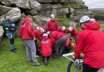 Climber rescued after falling at Hound Tor