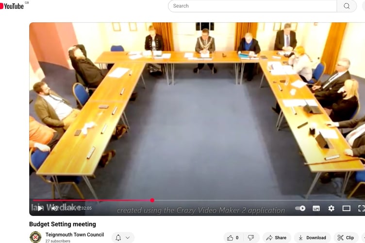 Teignmouth Town Council Livestream meeting YouTube