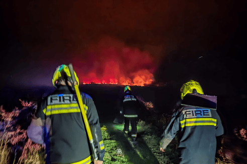 The fire broke out at the old shooting ranges near Rippon Tor, Buckfastleigh Fire Station said