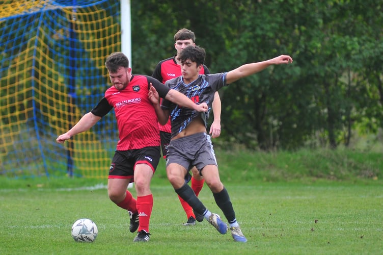 South Devon Football League Devon Senior Cup. Watts Blake Bearne versus Harbertonford. A 2-1 home win for the Claymen at Abbrok