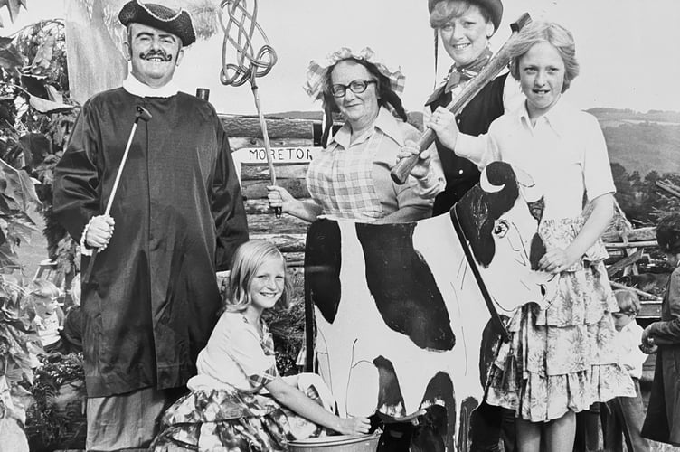 Moretonhamstead Variety Group's entry in the town's carnival from August 1977