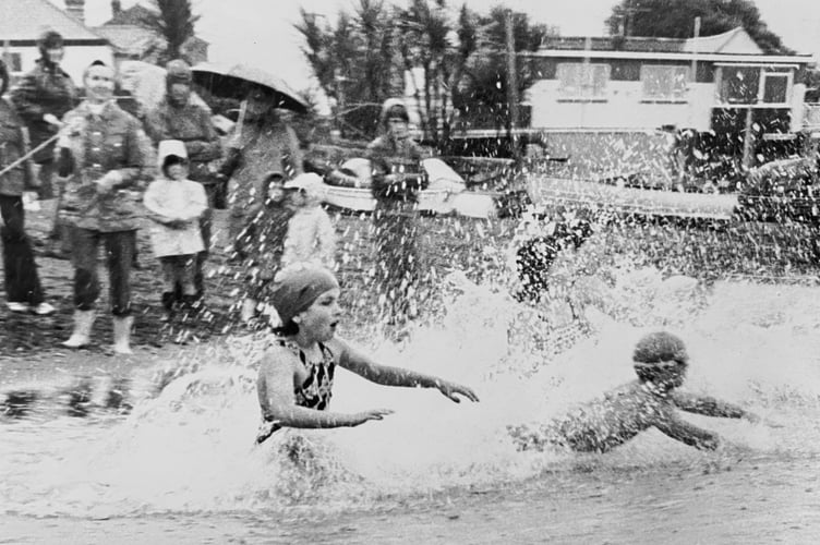 Making a splash at Shaldon Regatta from August 1977