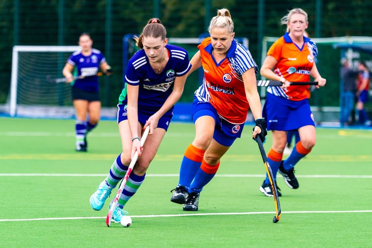 Player of the Match Tilly McEwen leaves an Ocean City defender in her wake