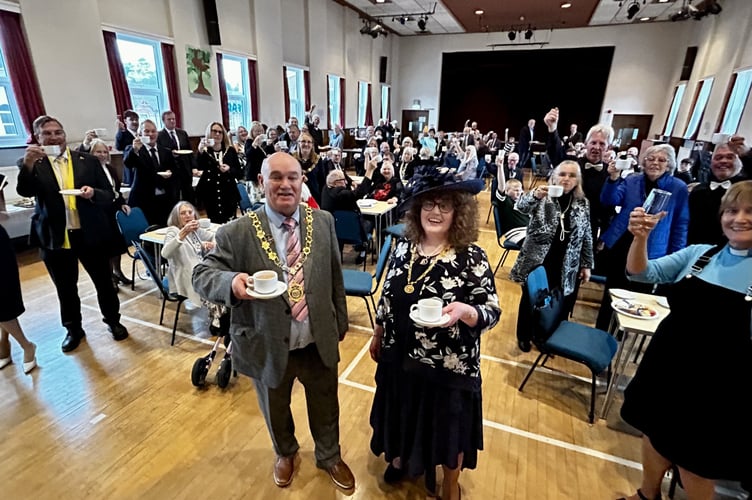 Cllr Colin Parker, Mayor of Newton Abbot and his wife Jean at the annual civic service. 