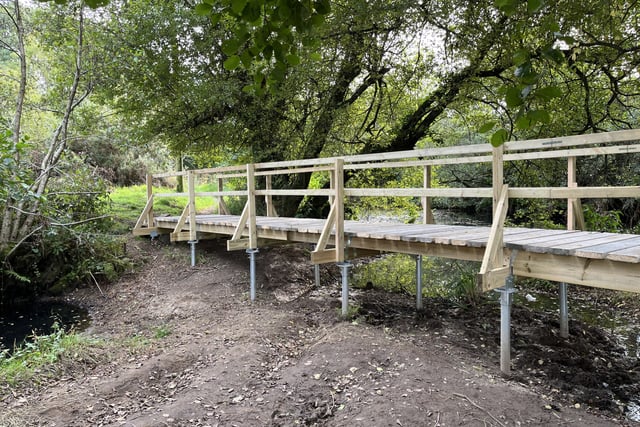 Stover Canal footbridge restored by volunteers