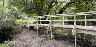 Stover Canal footbridge restored by volunteers