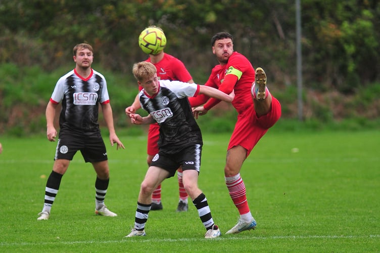South West Peninsula League Premier East. Match action from Teignmouth AFC versus Middlezoy Rovers. Teigns went down by two goals to nil to their visitors from Somerset