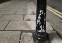 Bollards in Newton Abbot given Remembrance Day make-over