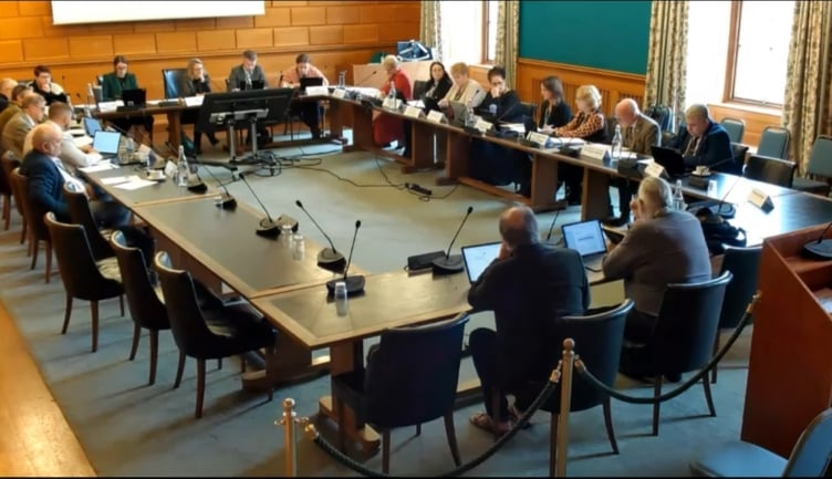 Health and adult care scrutiny committee Devon County Council. Photo Devon County Council/YouTube