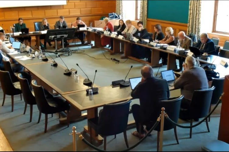 Health and adult care scrutiny committee Devon County Council. Photo Devon County Council/YouTube