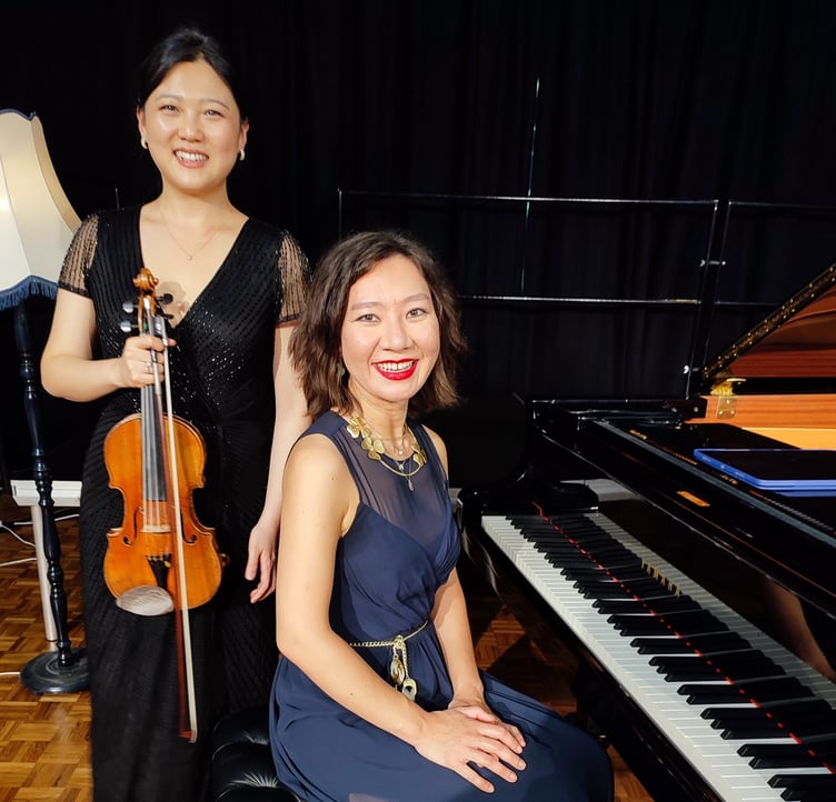 Emily Sun and Dina Duisen after their performance for NADSA concerts