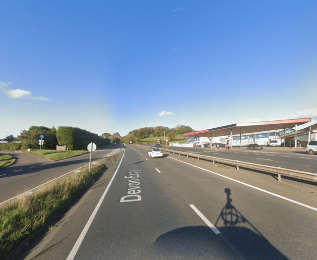 Traffic flowing again after multi-vehicle collision on A38